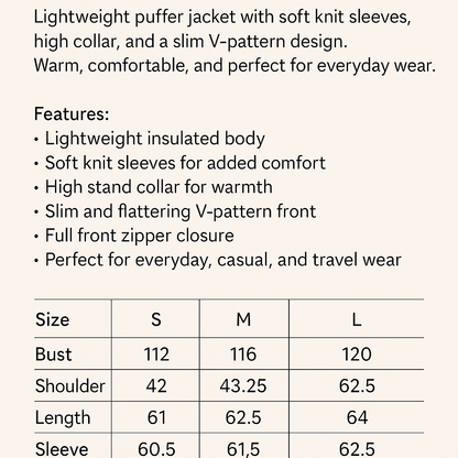 Knit-Sleeve Down Cardigan