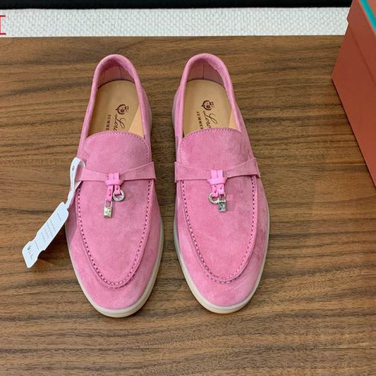 Rose Suede Loafers