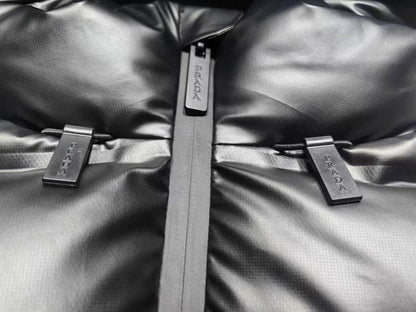 Glossy Hooded Down Puffer