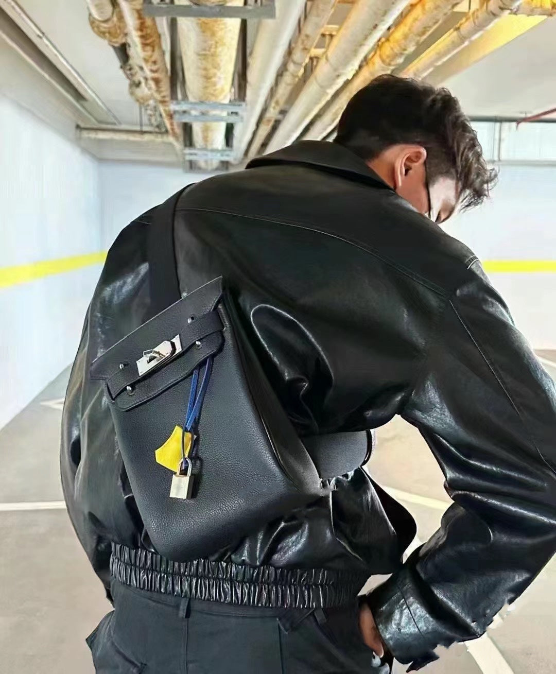 Togo Leather Chest Bag